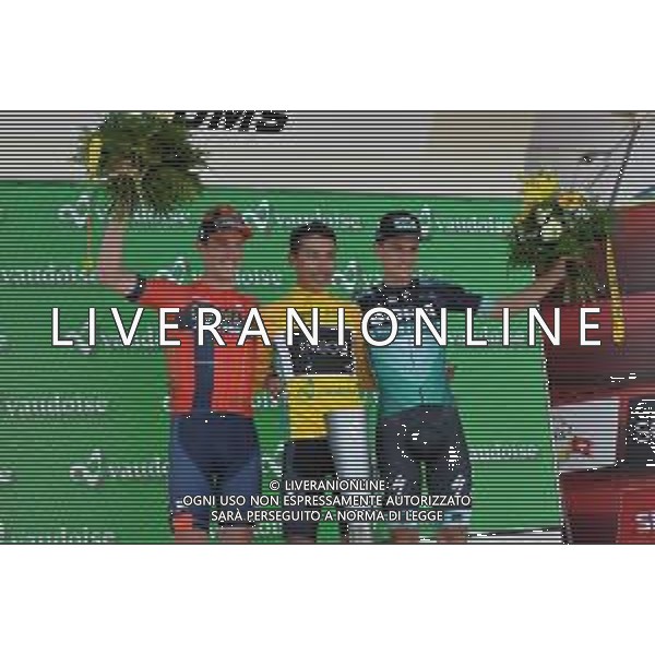 23-06-2019 Tour De Suisse; Tappa 09 Goms - Goms; 2019, Bahrain - Merida; 2019, Team Ineos; 2019, Bora - Hansgrohe; Dennis, Rohan; Bernal Gomez, Arley; Konrad, Patrick; Goms; ©SIROTTI / AGENZIA ALDO LIVERANI SAS
