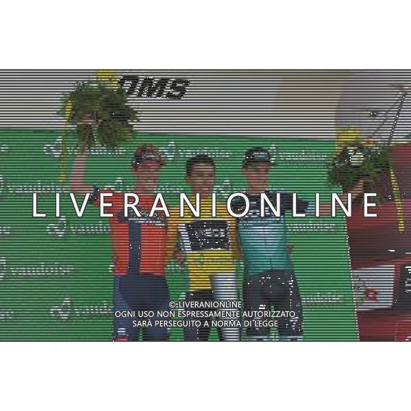23-06-2019 Tour De Suisse; Tappa 09 Goms - Goms; 2019, Bahrain - Merida; 2019, Team Ineos; 2019, Bora - Hansgrohe; Dennis, Rohan; Bernal Gomez, Arley; Konrad, Patrick; Goms; ©SIROTTI / AGENZIA ALDO LIVERANI SAS