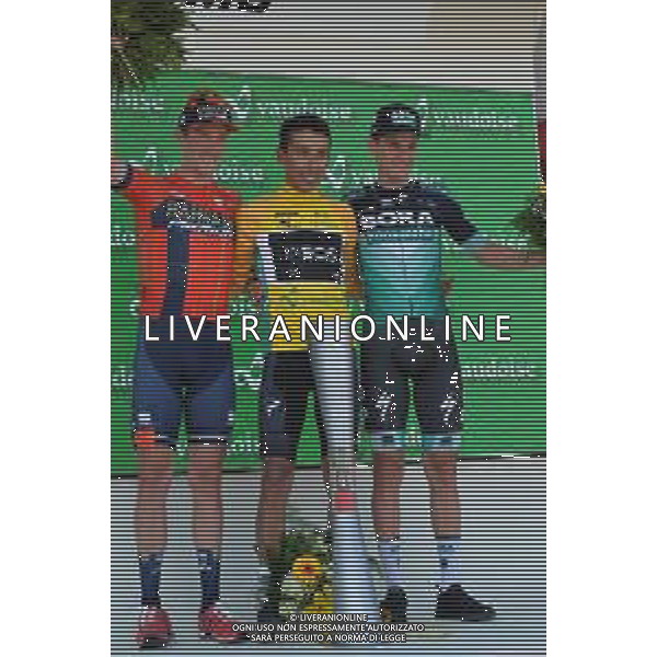 23-06-2019 Tour De Suisse; Tappa 09 Goms - Goms; 2019, Bahrain - Merida; 2019, Team Ineos; 2019, Bora - Hansgrohe; Dennis, Rohan; Bernal Gomez, Arley; Konrad, Patrick; Goms; ©SIROTTI / AGENZIA ALDO LIVERANI SAS