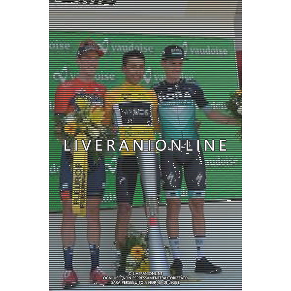 23-06-2019 Tour De Suisse; Tappa 09 Goms - Goms; 2019, Bahrain - Merida; 2019, Team Ineos; 2019, Bora - Hansgrohe; Dennis, Rohan; Bernal Gomez, Arley; Konrad, Patrick; Goms; ©SIROTTI / AGENZIA ALDO LIVERANI SAS