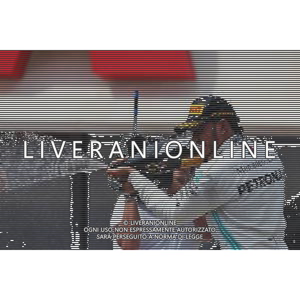 Race winner Lewis Hamilton (GBR) Mercedes AMG F1 celebrates on the podium. 23.06.2019. Formula 1 World Championship, Rd 8, French Grand Prix, Paul Ricard, France, Race Day. / AGENZIA ALDO LIVERANI SAS - ITALY ONLY EDITORIAL USE ONLY