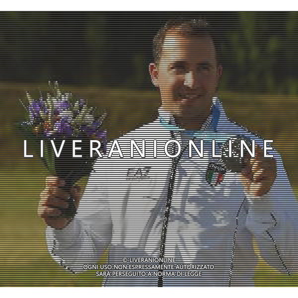 The European Games 2019 Minsk Bielorussia 23.06.2019 Nella foto TRAP MASCHILE - VALERIO GRAZINI MEDAGLIA D\'ARGENTO SUL PODIO ©MEZZELANI GMT / AGENZIA ALDO LIVERANI SAS