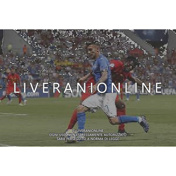 UEFA - Campionato Europeo Under 21 Italia 2019 gruppo A 22/06/2019 Belgio - Italia nella foto: Pellegrini Lorenzo (Italia) ©Claudio Zamagni/Agenzia Aldo Liverani Pellegrini Lorenzo (Italia) during UEFA Championship Under 21 Italy 2019 group A match between Belgium and Italy at Reggio-Emilia Mapei Stadium on June 22 2019. photo credit by Claudio Zamagni/Aldo Liverani Photo Agency