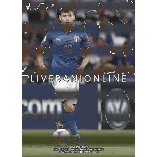 UEFA - Campionato Europeo Under 21 Italia 2019 gruppo A 22/06/2019 Belgio - Italia nella foto: Barella Nicolo’ (Italia) ©Claudio Zamagni/Agenzia Aldo Liverani Barella Nicolo’ (Italia) during UEFA Championship Under 21 Italy 2019 group A match between Belgium and Italy at Reggio-Emilia Mapei Stadium on June 22 2019. photo credit by Claudio Zamagni/Aldo Liverani Photo Agency