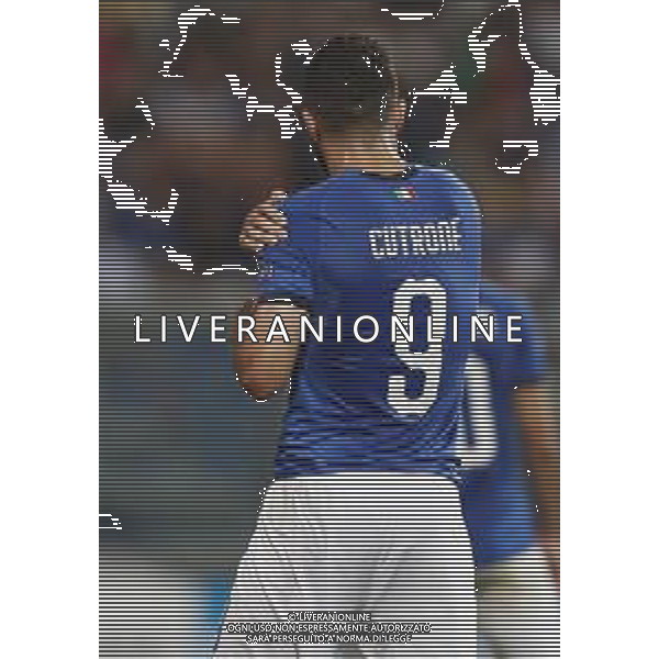 UEFA - Campionato Europeo Under 21 Italia 2019 gruppo A 22/06/2019 Belgio - Italia nella foto: Cutrone Patrik (Italia) si tocca la spalla ©Claudio Zamagni/Agenzia Aldo Liverani Cutrone Patrik (Italia) touch his shoulder during UEFA Championship Under 21 Italy 2019 group A match between Belgium and Italy at Reggio-Emilia Mapei Stadium on June 22 2019. photo credit by Claudio Zamagni/Aldo Liverani Photo Agency