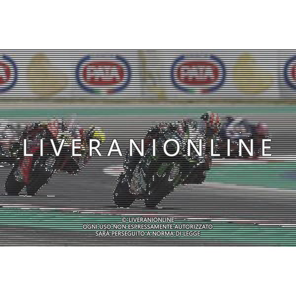 Campionato Mondiale Superbike Pata Riviera di Rimini 23/06/2019 nella foto: Jonathan Rea (Kawasaki ZX-10RR) Alvaro Bautista (Ducati Panigale R) ©Claudio Zamagni/Agenzia Aldo Liverani Jonathan Rea (Kawasaki ZX-10RR) Alvaro Bautista (Ducati Panigale R) during Superbike World Championship Pata Riviera di Rimini Round at Misano World Circuit Marco Simoncelli on June 23 2019. photo credit by Claudio Zamagni/Aldo Liverani Photo Agency