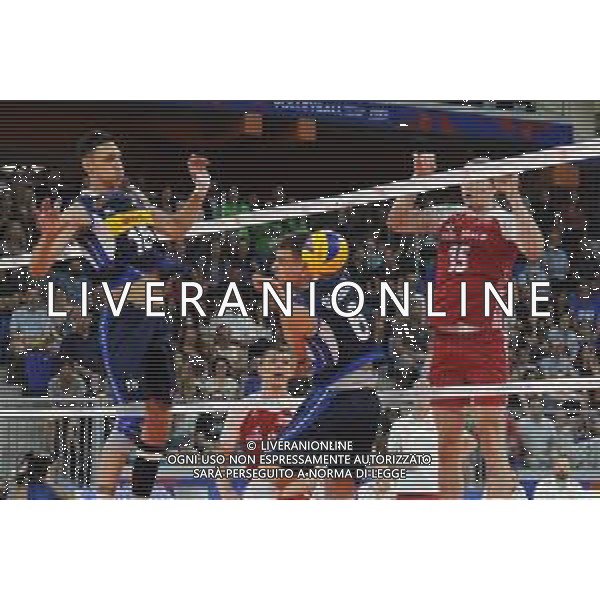 Milano 23-06-2019 Palalido Volleyball Nations League - girone 14 day 3 Italia vs Polonia nella foto Kochanowski segna il punto decisivo per la vittoria della Polonia foto Roberto Garavaglia - ag. Aldo Liverani sas