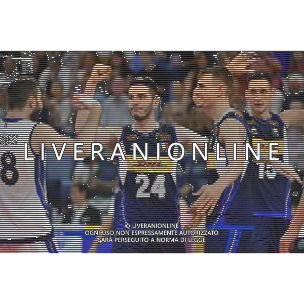 Milano 23-06-2019 Palalido Volleyball Nations League - girone 14 day 3 Italia vs Polonia nella foto Giulio Pinali (Italia) e sulla DX Simone Giannelli (Italia) e Roberto Russo (Italia) foto Roberto Garavaglia - ag. Aldo Liverani sas