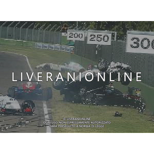 IMOLA 23.06.2019 INCIDENTE SPETTACOLARE DURANTE LA PARTENZA DELLA GARA DI TOPJET F 2000 ITALIAN TROPHY NESSUN FERITO ©SANNA / AGENZIA ALDO LIVERANI SAS