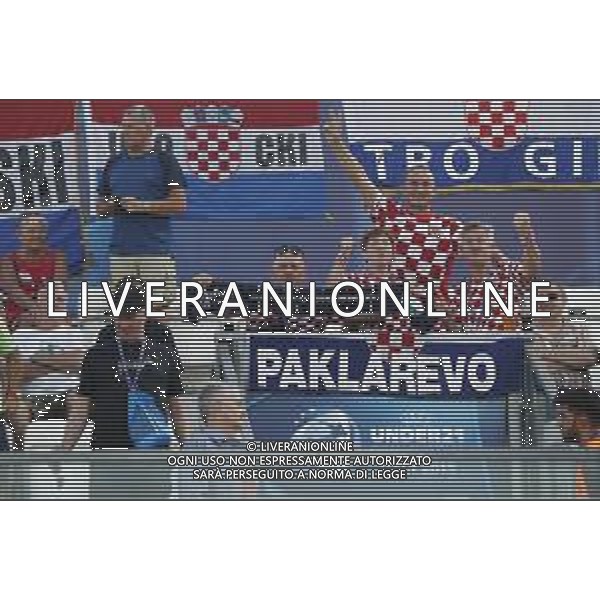 UEFA - Campionato Europeo Under 21 Italia 2019 gruppo C 24/06/2019 Croazia - Inghilterra nella foto: Tifosi Croazia ©Claudio Zamagni/Agenzia Aldo Liverani Supporters of Croatia during UEFA Championship Under 21 Italy 2019 group C match between Croatia and England at San Marino Olympic Stadium on June 24 2019. photo credit by Claudio Zamagni/Aldo Liverani Photo Agency