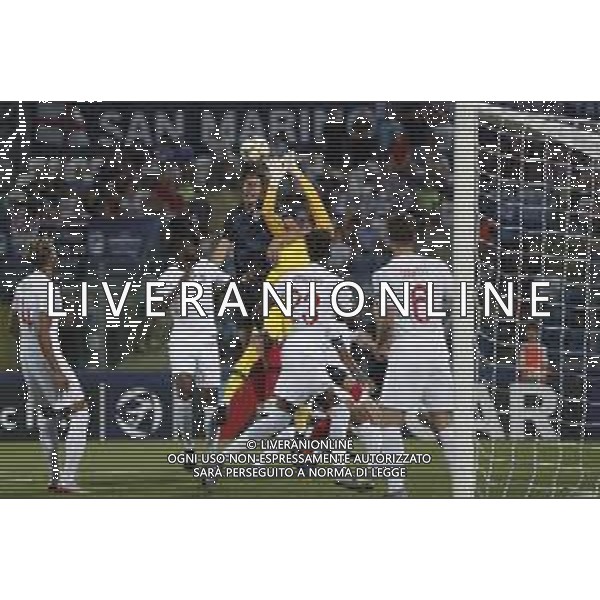UEFA - Campionato Europeo Under 21 Italia 2019 gruppo C 24/06/2019 Croazia - Inghilterra nella foto: Katic Nikola (Croatia U21) Henderson Dean (England) ©Claudio Zamagni/Agenzia Aldo Liverani Katic Nikola (Croatia U21) Henderson Dean (England) during UEFA Championship Under 21 Italy 2019 group C match between Croatia and England at San Marino Olympic Stadium on June 24 2019. photo credit by Claudio Zamagni/Aldo Liverani Photo Agency