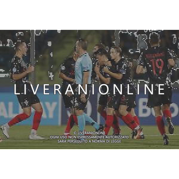 UEFA - Campionato Europeo Under 21 Italia 2019 gruppo C 24/06/2019 Croazia - Inghilterra nella foto: Esultanza croazia dopo il gol di Josip Brekalo ©Claudio Zamagni/Agenzia Aldo Liverani croatia celebrates after scoring a goal during UEFA Championship Under 21 Italy 2019 group C match between Croatia and England at San Marino Olympic Stadium on June 24 2019. photo credit by Claudio Zamagni/Aldo Liverani Photo Agency / AGENZIA ALDO LIVERANI SAS