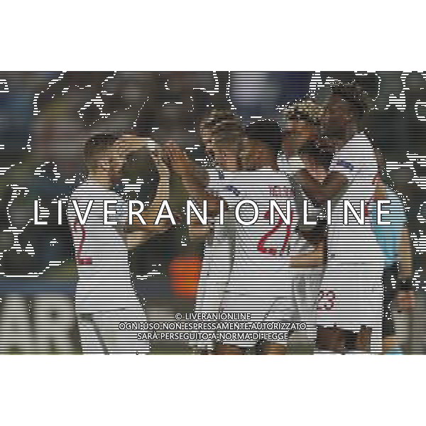 UEFA - Campionato Europeo Under 21 Italia 2019 gruppo C 24/06/2019 Croazia - Inghilterra nella foto: Esultanza dopo il gol di Maddison James (England) ©Claudio Zamagni/Agenzia Aldo Liverani england celebrates after scoring a goal during UEFA Championship Under 21 Italy 2019 group C match between Croatia and England at San Marino Olympic Stadium on June 24 2019. photo credit by Claudio Zamagni/Aldo Liverani Photo Agency / AGENZIA ALDO LIVERANI SAS