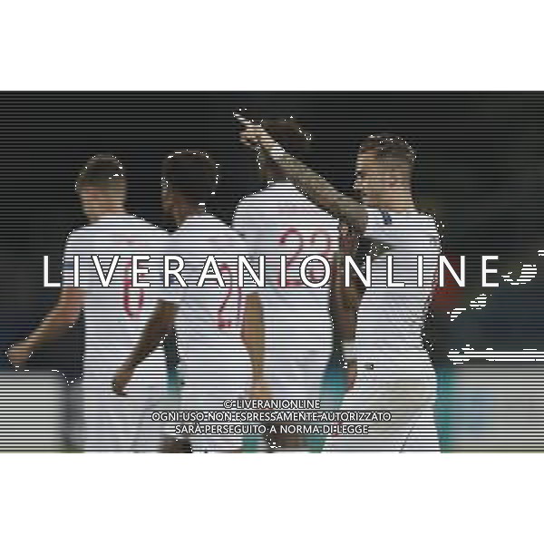 UEFA - Campionato Europeo Under 21 Italia 2019 gruppo C 24/06/2019 Croazia - Inghilterra nella foto: Esultanza dopo il gol di Maddison James (England) ©Claudio Zamagni/Agenzia Aldo Liverani england celebrates after scoring a goal during UEFA Championship Under 21 Italy 2019 group C match between Croatia and England at San Marino Olympic Stadium on June 24 2019. photo credit by Claudio Zamagni/Aldo Liverani Photo Agency / AGENZIA ALDO LIVERANI SAS