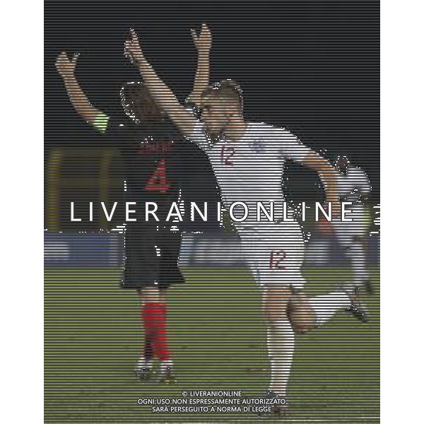 UEFA - Campionato Europeo Under 21 Italia 2019 gruppo C 24/06/2019 Croazia - Inghilterra nella foto: Esultanza dopo il gol di Kenny Jonjoe (England) ©Claudio Zamagni/Agenzia Aldo Liverani Kenny Jonjoe(England) celebrates after scoring a goal during UEFA Championship Under 21 Italy 2019 group C match between Croatia and England at San Marino Olympic Stadium on June 24 2019. photo credit by Claudio Zamagni/Aldo Liverani Photo Agency / AGENZIA ALDO LIVERANI SAS