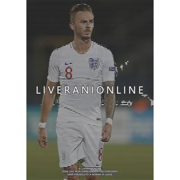 UEFA - Campionato Europeo Under 21 Italia 2019 gruppo C 24/06/2019 Croazia - Inghilterra nella foto: Maddison James(England) ©Claudio Zamagni/Agenzia Aldo Liverani Maddison James(England) during UEFA Championship Under 21 Italy 2019 group C match between Croatia and England at San Marino Olympic Stadium on June 24 2019. photo credit by Claudio Zamagni/Aldo Liverani Photo Agency