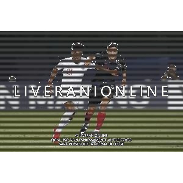 UEFA - Campionato Europeo Under 21 Italia 2019 gruppo C 24/06/2019 Croazia - Inghilterra nella foto: Nelson Reiss(England) Bradaric Domagoj (Croatia U21) ©Claudio Zamagni/Agenzia Aldo Liverani during UEFA Championship Under 21 Italy 2019 group C match between Croatia and England at San Marino Olympic Stadium on June 24 2019. photo credit by Claudio Zamagni/Aldo Liverani Photo Agency