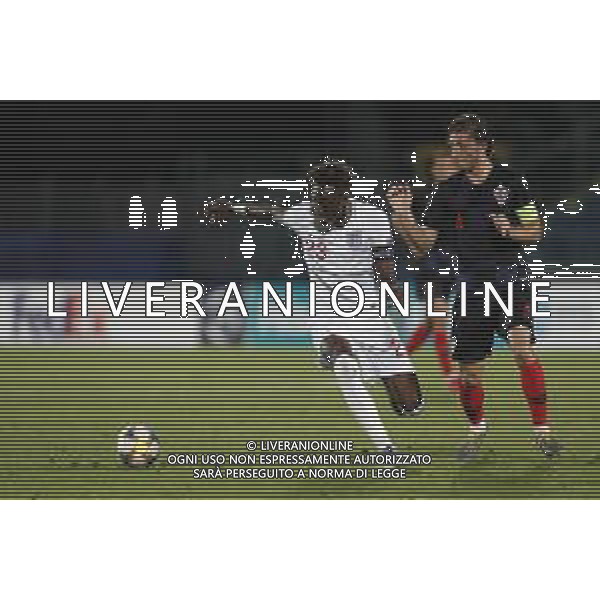UEFA - Campionato Europeo Under 21 Italia 2019 gruppo C 24/06/2019 Croazia - Inghilterra nella foto: Abraham Tammy(England) Ivan Sunjic (Croatia U21) ©Claudio Zamagni/Agenzia Aldo Liverani Abraham Tammy(England) Ivan Sunjic (Croatia U21) during UEFA Championship Under 21 Italy 2019 group C match between Croatia and England at San Marino Olympic Stadium on June 24 2019. photo credit by Claudio Zamagni/Aldo Liverani Photo Agency