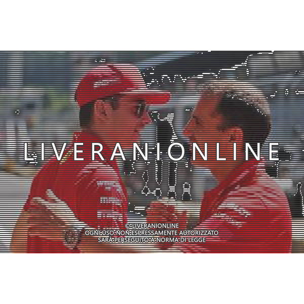 (L to R): Charles Leclerc (MON) Ferrari with Marc Gene (ESP) Ferrari Test Driver. 27.06.2019. Formula 1 World Championship, Rd 9, Austrian Grand Prix, Spielberg, Austria, Preparation Day. AG ALDO LIVERANI SAS-ONLY ITALY