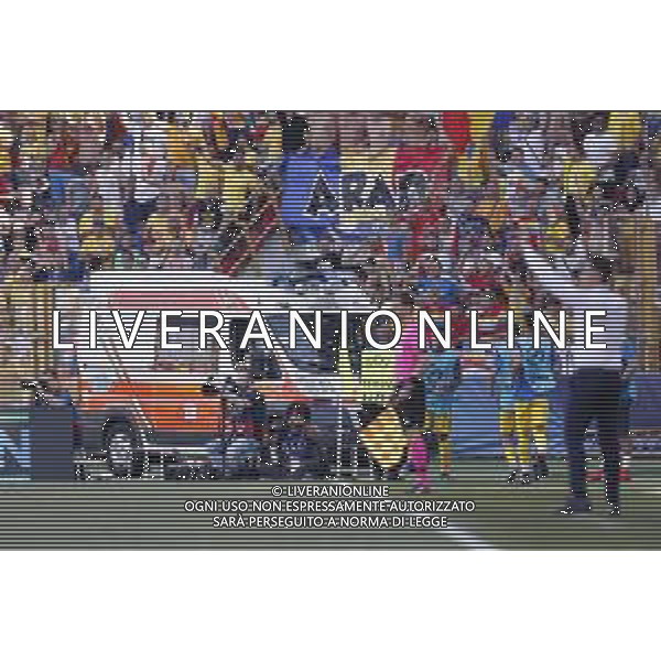 UEFA - Campionato Europeo Under 21 Italia 2019 27/06/2019 Semifinale Germania - Romania. nella foto: ambulanza sul campo ©Claudio Zamagni/Agenzia Aldo Liverani ambulance on the field during semifinal UEFA Championship Under 21 Italy 2019 match between Germany and Romania at Renato Dall\'Ara Stadium on June 27 2019. photo credit by Claudio Zamagni/Aldo Liverani Photo Agency/ AGENZIA ALDO LIVERANI SAS