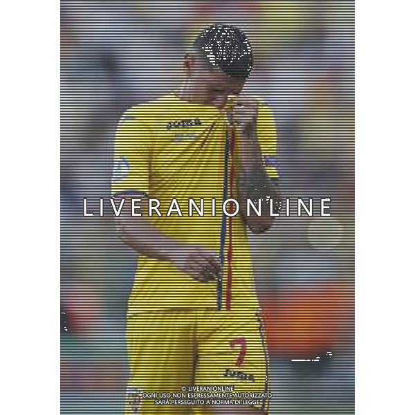 UEFA - Campionato Europeo Under 21 Italia 2019 27/06/2019 Semifinale Germania - Romania. nella foto: delusione di Coman Floriel (Romania) ©Claudio Zamagni/Agenzia Aldo Liverani delusion of Coman Floriel (Romania)during semifinal UEFA Championship Under 21 Italy 2019 match between Germany and Romania at Renato Dall\'Ara Stadium on June 27 2019. photo credit by Claudio Zamagni/Aldo Liverani Photo Agency/ AGENZIA ALDO LIVERANI SAS