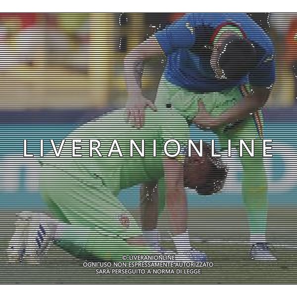 UEFA - Campionato Europeo Under 21 Italia 2019 27/06/2019 Semifinale Germania - Romania. nella foto: delusioni di Radu Ionut (Romania) ©Claudio Zamagni/Agenzia Aldo Liverani delusion of Radu Ionut (Romania) during semifinal UEFA Championship Under 21 Italy 2019 match between Germany and Romania at Renato Dall\'Ara Stadium on June 27 2019. photo credit by Claudio Zamagni/Aldo Liverani Photo Agency/ AGENZIA ALDO LIVERANI SAS