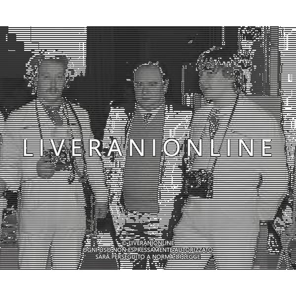 1981 MILANO-PRESENTAZIONE DEL NUOVO CANALE TELEVISIVO RETEQUATTRO NELLA FOTO AG ALDO LIVERANI SAS