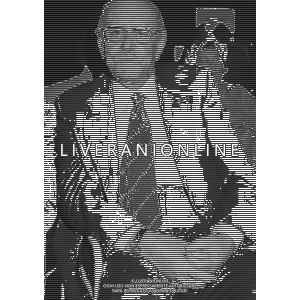 1981 MILANO-PRESENTAZIONE DEL NUOVO CANALE TELEVISIVO RETEQUATTRO NELLA FOTO NICOLO\' CAROSIO AG ALDO LIVERANI SAS