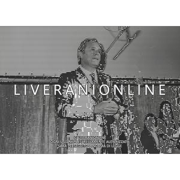 1981 MILANO-PRESENTAZIONE DEL NUOVO CANALE TELEVISIVO RETEQUATTRO NELLA FOTO MARIO FORMENTON AG ALDO LIVERANI SAS