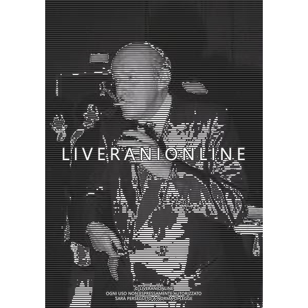 1981 MILANO-PRESENTAZIONE DEL NUOVO CANALE TELEVISIVO RETEQUATTRO NELLA FOTO LEOPOLDO PIRELLI AG ALDO LIVERANI SAS