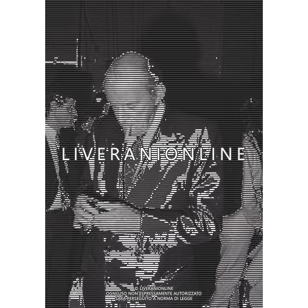 1981 MILANO-PRESENTAZIONE DEL NUOVO CANALE TELEVISIVO RETEQUATTRO NELLA FOTO LEOPOLDO PIRELLI AG ALDO LIVERANI SAS