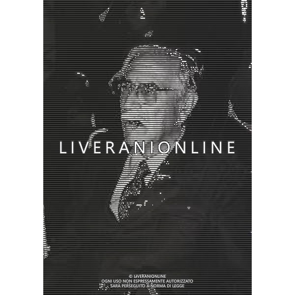 1981 MILANO-PRESENTAZIONE DEL NUOVO CANALE TELEVISIVO RETEQUATTRO NELLA FOTO MARIO SOLDATI AG ALDO LIVERANI SAS