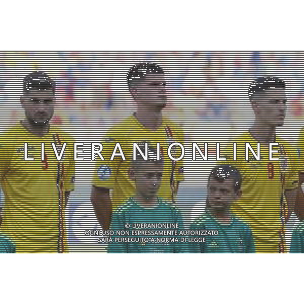 UEFA - Campionato Europeo Under 21 Italia 2019 27/06/2019 Semifinale Germania - Romania. nella foto: Stefan Florin-Bogdan (Romania) Baluta Tudor (Romania) Man Dennis (Romania) ©Claudio Zamagni/Agenzia Aldo Liverani Stefan Florin-Bogdan (Romania) Baluta Tudor (Romania) Man Dennis (Romania) during semifinal UEFA Championship Under 21 Italy 2019 match between Germany and Romania at Renato Dall\'Ara Stadium on June 27 2019. photo credit by Claudio Zamagni/Aldo Liverani Photo Agency