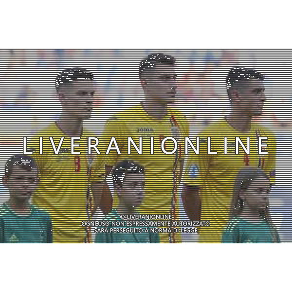 UEFA - Campionato Europeo Under 21 Italia 2019 27/06/2019 Semifinale Germania - Romania. nella foto: Man Dennis (Romania) Nedelcearu Ionut (Romania) Pascanu Alexandru (Romania) ©Claudio Zamagni/Agenzia Aldo Liverani Man Dennis (Romania) Nedelcearu Ionut (Romania) Pascanu Alexandru (Romania) during semifinal UEFA Championship Under 21 Italy 2019 match between Germany and Romania at Renato Dall\'Ara Stadium on June 27 2019. photo credit by Claudio Zamagni/Aldo Liverani Photo Agency
