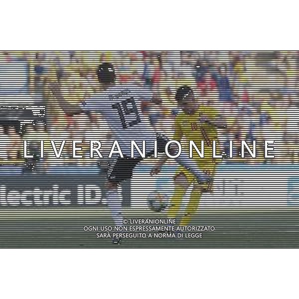 UEFA - Campionato Europeo Under 21 Italia 2019 27/06/2019 Semifinale Germania - Romania. nella foto: Hagi Ianis (Romania) Neuhaus Florian (Germany) ©Claudio Zamagni/Agenzia Aldo Liverani Hagi Ianis (Romania) Neuhaus Florian (Germany) during semifinal UEFA Championship Under 21 Italy 2019 match between Germany and Romania at Renato Dall\'Ara Stadium on June 27 2019. photo credit by Claudio Zamagni/Aldo Liverani Photo Agency