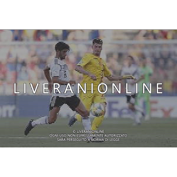 UEFA - Campionato Europeo Under 21 Italia 2019 27/06/2019 Semifinale Germania - Romania. nella foto: Baluta Tudor (Romania) Dahoud Mahmoud (Germany) ©Claudio Zamagni/Agenzia Aldo Liverani Baluta Tudor (Romania) Dahoud Mahmoud (Germany) during semifinal UEFA Championship Under 21 Italy 2019 match between Germany and Romania at Renato Dall\'Ara Stadium on June 27 2019. photo credit by Claudio Zamagni/Aldo Liverani Photo Agency