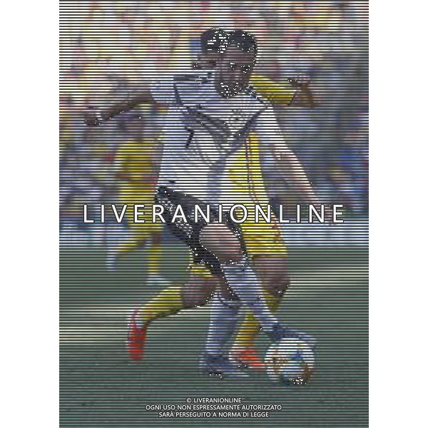 UEFA - Campionato Europeo Under 21 Italia 2019 27/06/2019 Semifinale Germania - Romania. nella foto: Oztunali Levin (Germany) Stefan Florin-Bogdan (Romania) ©Claudio Zamagni/Agenzia Aldo Liverani Oztunali Levin (Germany) Stefan Florin-Bogdan (Romania) during semifinal UEFA Championship Under 21 Italy 2019 match between Germany and Romania at Renato Dall\'Ara Stadium on June 27 2019. photo credit by Claudio Zamagni/Aldo Liverani Photo Agency