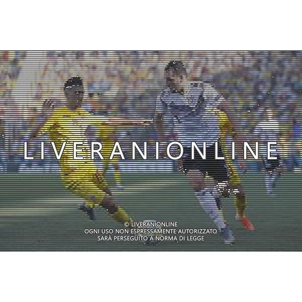 UEFA - Campionato Europeo Under 21 Italia 2019 27/06/2019 Semifinale Germania - Romania. nella foto: Oztunali Levin (Germany) Ivan Andrei (Romania) ©Claudio Zamagni/Agenzia Aldo Liverani Oztunali Levin (Germany) Ivan Andrei (Romania) during semifinal UEFA Championship Under 21 Italy 2019 match between Germany and Romania at Renato Dall\'Ara Stadium on June 27 2019. photo credit by Claudio Zamagni/Aldo Liverani Photo Agency
