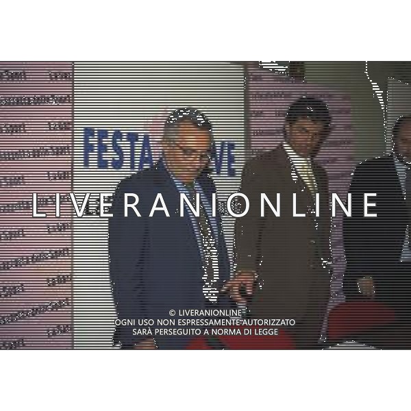 01-02-03-04-05- OTTOBRE 1997 MILANO-FESTA DELLA NEVE ORGANIZZATA DALLA GAZZETTA DELLO SPORT NELLA FOTO CANDIDO CANNAVO\' E ALBERTO TOMBA AG ALDO LIVERANI SAS