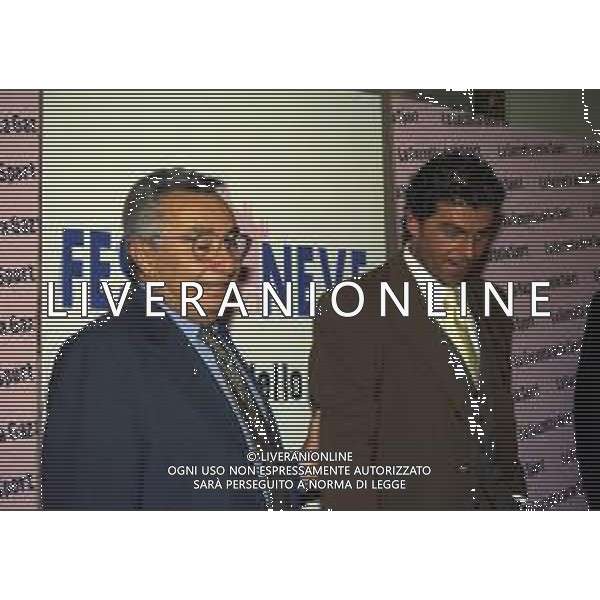 01-02-03-04-05- OTTOBRE 1997 MILANO-FESTA DELLA NEVE ORGANIZZATA DALLA GAZZETTA DELLO SPORT NELLA FOTO CANDIDO CANNAVO\' E ALBERTO TOMBA AG ALDO LIVERANI SAS