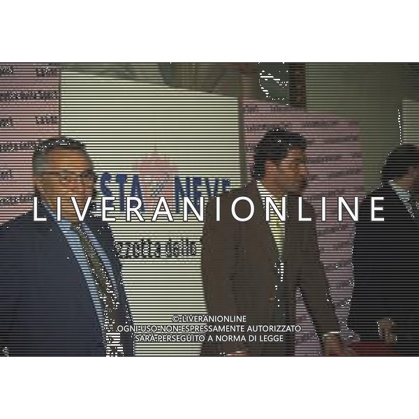 01-02-03-04-05- OTTOBRE 1997 MILANO-FESTA DELLA NEVE ORGANIZZATA DALLA GAZZETTA DELLO SPORT NELLA FOTO CANDIDO CANNAVO\' E ALBERTO TOMBA AG ALDO LIVERANI SAS