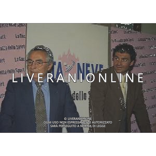 01-02-03-04-05- OTTOBRE 1997 MILANO-FESTA DELLA NEVE ORGANIZZATA DALLA GAZZETTA DELLO SPORT NELLA FOTO CANDIDO CANNAVO\' E ALBERTO TOMBA AG ALDO LIVERANI SAS