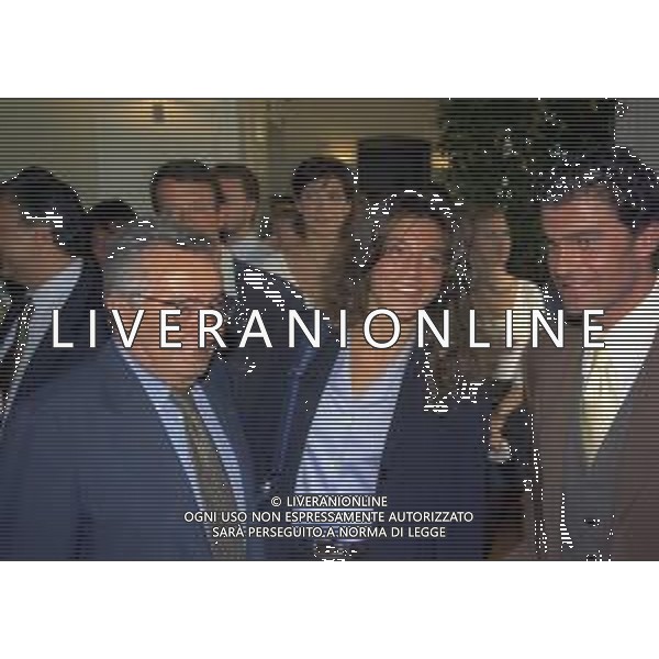 01-02-03-04-05- OTTOBRE 1997 MILANO-FESTA DELLA NEVE ORGANIZZATA DALLA GAZZETTA DELLO SPORT NELLA FOTO ALBERTO TOMBA CON LA SORELLA ALESSIA E CANDIDO CANNAVO\' AG ALDO LIVERANI SAS
