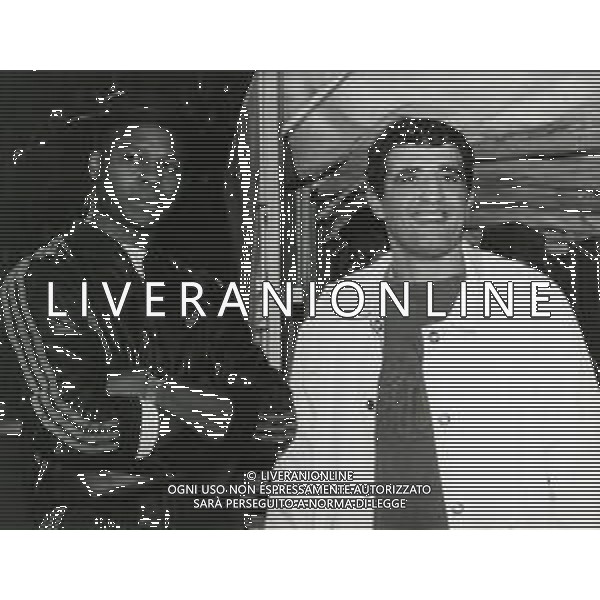 RETROSPETTIVA FRANCESCO DAMIANI PUGILE 1988 NELLA FOTO FRANCESCO DAMIANI CON BIGGS AG ALDO LIVERANI SAS