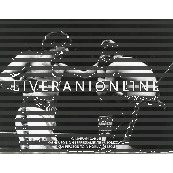 RETROSPETTIVA FRANCESCO DAMIANI PUGILE 1986 NELLA FOTO FRANCESCO DAMIANI CONTRO CRABTREE AG ALDO LIVERANI SAS