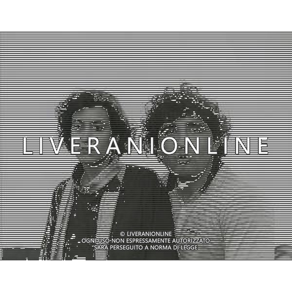 RETROSPETTIVA FRANCESCO DAMIANI PUGILE 1984 NELLA FOTO FRANCESCO DAMIANI CON LA FIDANZATA CLAUDIA GUARISE AG ALDO LIVERANI SAS