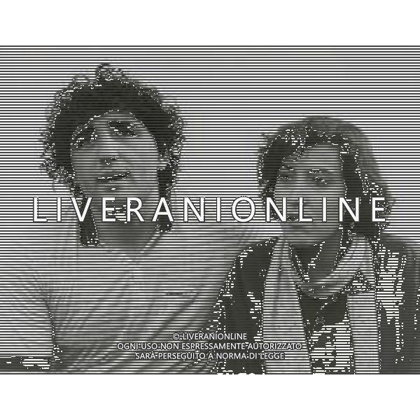 RETROSPETTIVA FRANCESCO DAMIANI PUGILE 1984 NELLA FOTO FRANCESCO DAMIANI CON LA FIDANZATA CLAUDIA GUARISE AG ALDO LIVERANI SAS