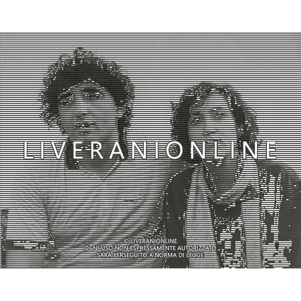 RETROSPETTIVA FRANCESCO DAMIANI PUGILE 1984 NELLA FOTO FRANCESCO DAMIANI CON LA FIDANZATA CLAUDIA GUARISE AG ALDO LIVERANI SAS