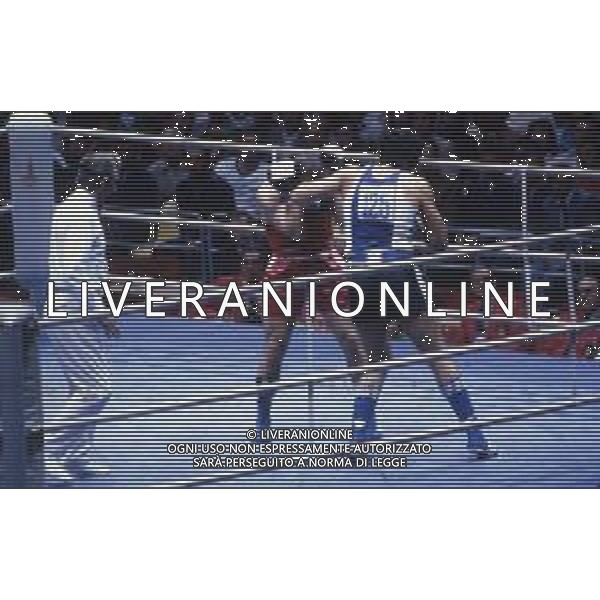 RETROSPETTIVA FRANCESCO DAMIANI PUGILE 1980 NELLA FOTO FRANCESCO DAMIANI ALLE OLIMPIADI DI MOSCA AG ALDO LIVERANI SAS