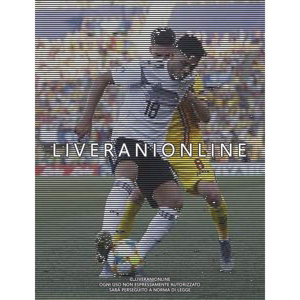 UEFA - Campionato Europeo Under 21 Italia 2019 27/06/2019 Semifinale Germania - Romania. nella foto: Amiri Nadiem (Germany) Man Dennis (Romania) ©Claudio Zamagni/Agenzia Aldo Liverani Amiri Nadiem (Germany) Man Dennis (Romania) during semifinal UEFA Championship Under 21 Italy 2019 match between Germany and Romania at Renato Dall\'Ara Stadium on June 27 2019. photo credit by Claudio Zamagni/Aldo Liverani Photo Agency